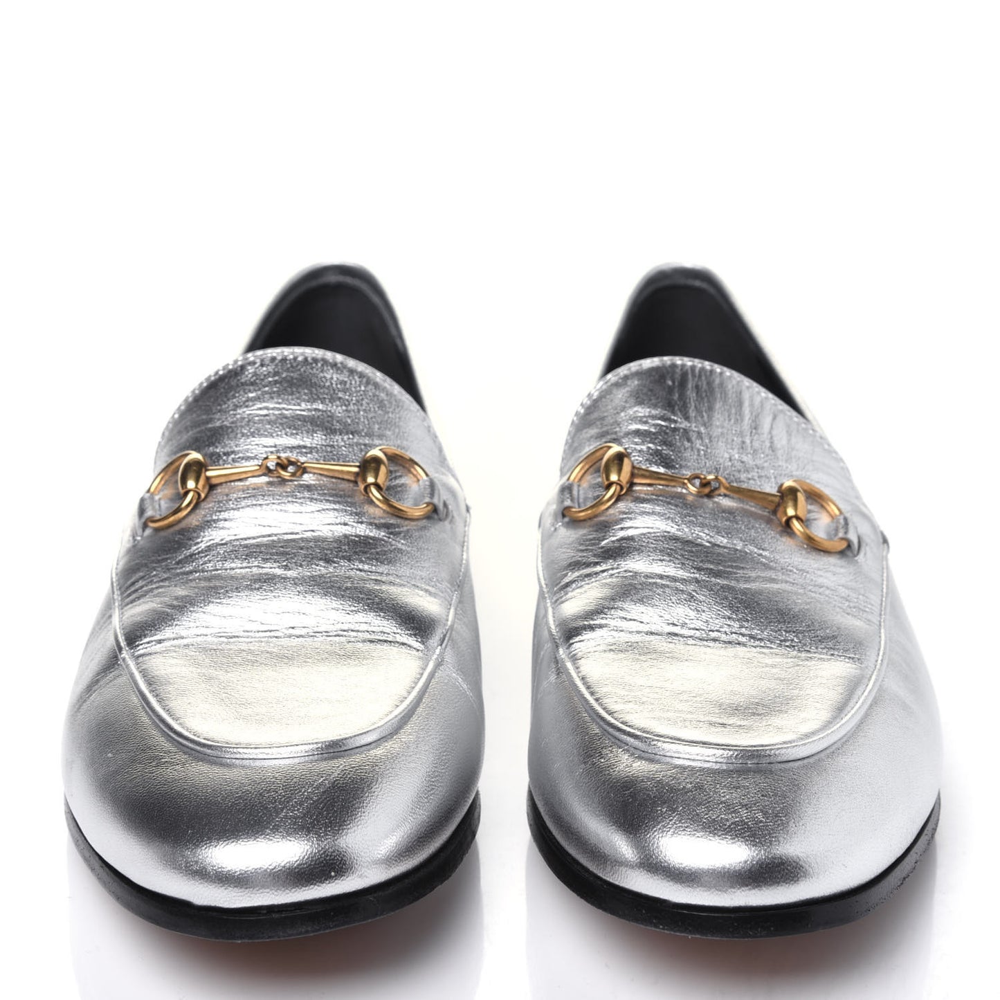 Metallic Nappa Womens Jordaan Loafers 39.5 Argento