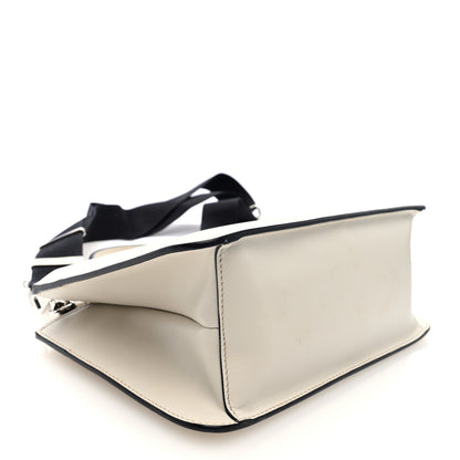 Prada Brushed Calfskin Double Zip Crossbody White 4 of 9