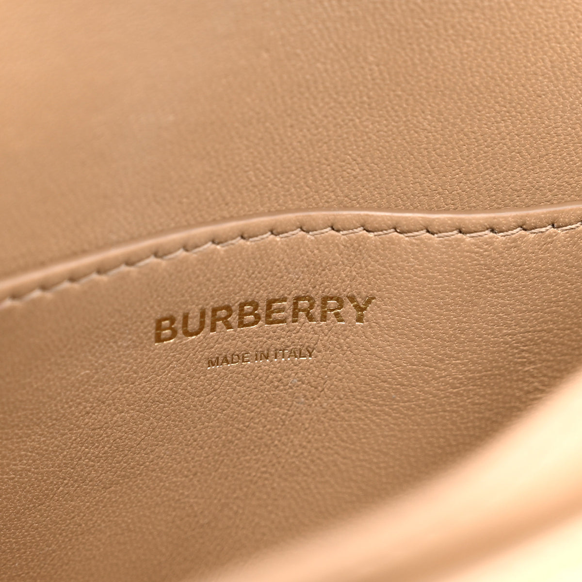 Burberry Calfskin Monogram Mini TB Bag Beige 6 of 14