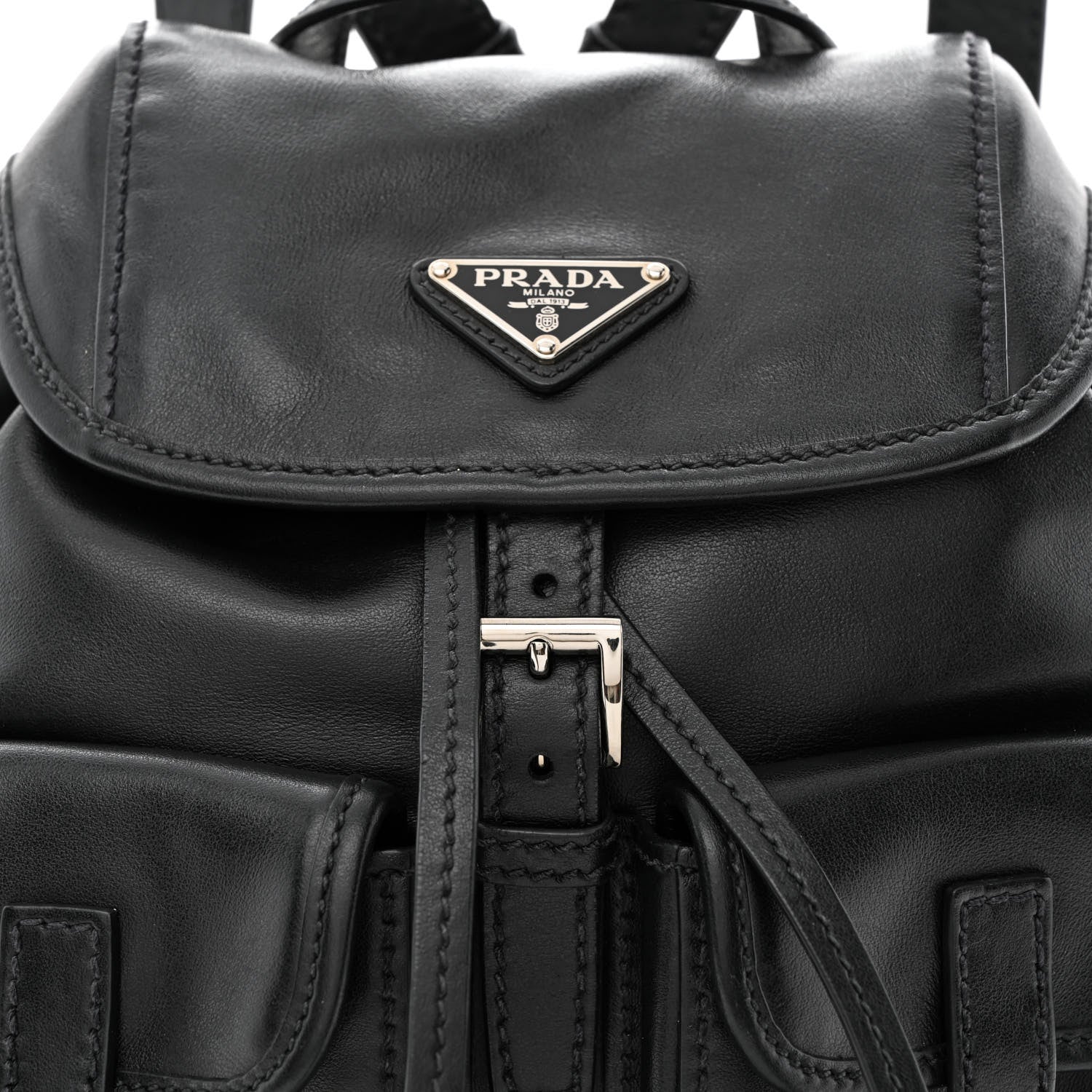 Prada Calfskin Backpack Black 9 of 11