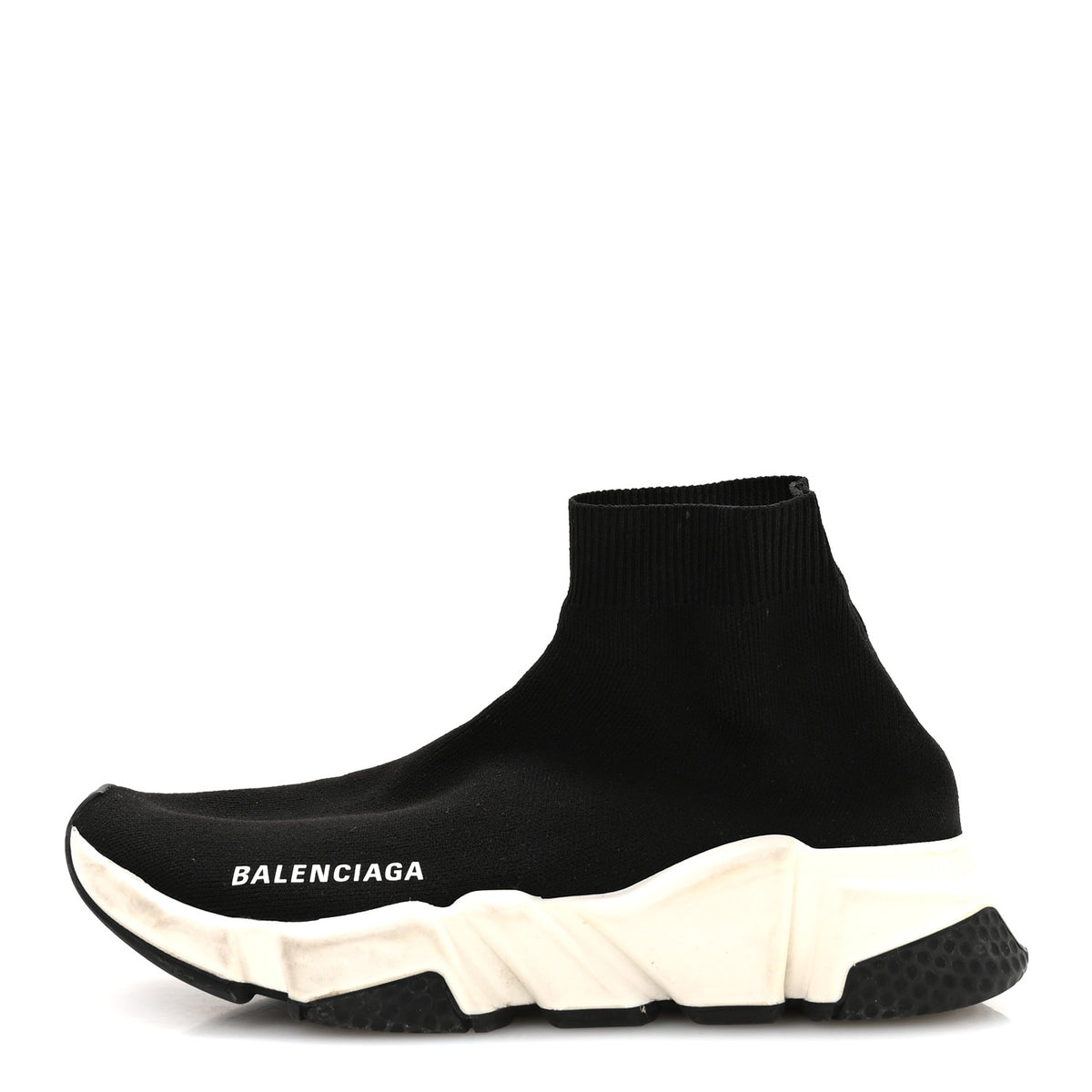 Technical 3D Recycled Knit Bi-Color Sole Womens Speed 2.0 Sneakers 37 Black White