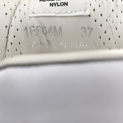 Prada Re-Nylon Spazzolato Metal Triangle Logo Womens Prax 01 45mm Sneakers 37 White Black 8 of 10