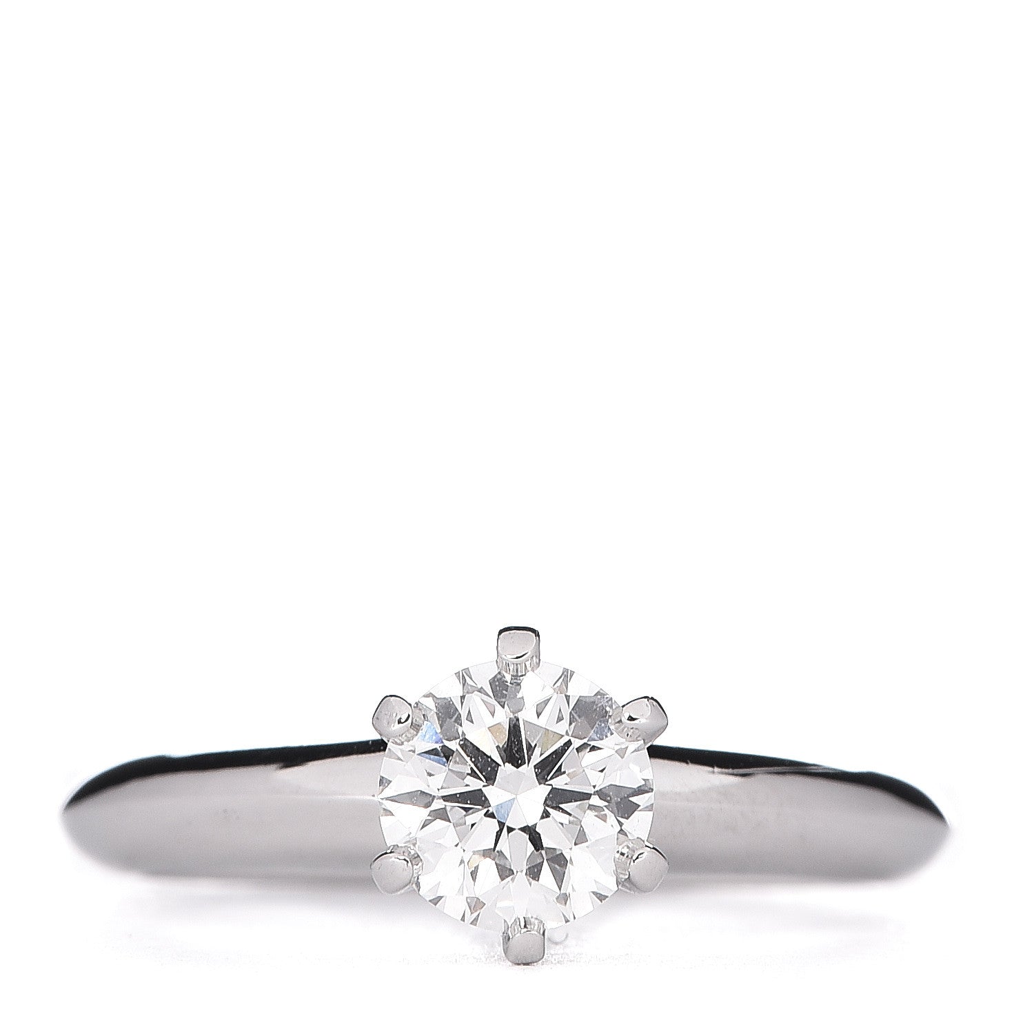 Tiffany Platinum Diamond .71ct Solitaire Engagement Ring 47 4 1 of 6