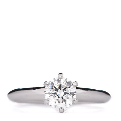 Tiffany Platinum Diamond .71ct Solitaire Engagement Ring 47 4 1 of 6