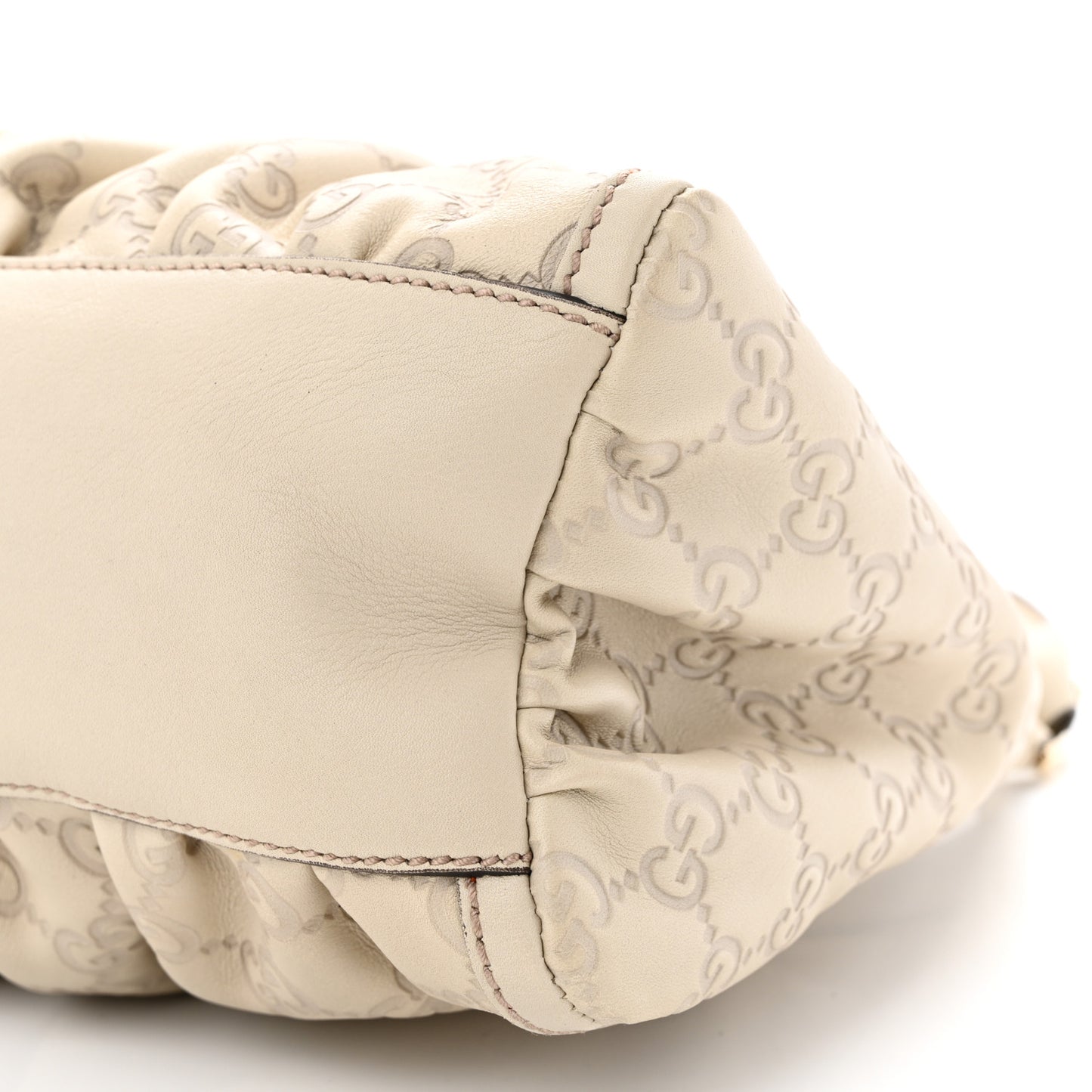 Guccissima Medium D Gold Hobo Off White