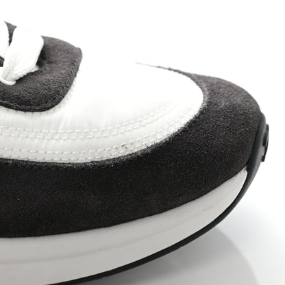 Chanel Nylon Suede Calfskin CC Sneakers 39 White Dark Grey 8 of 10