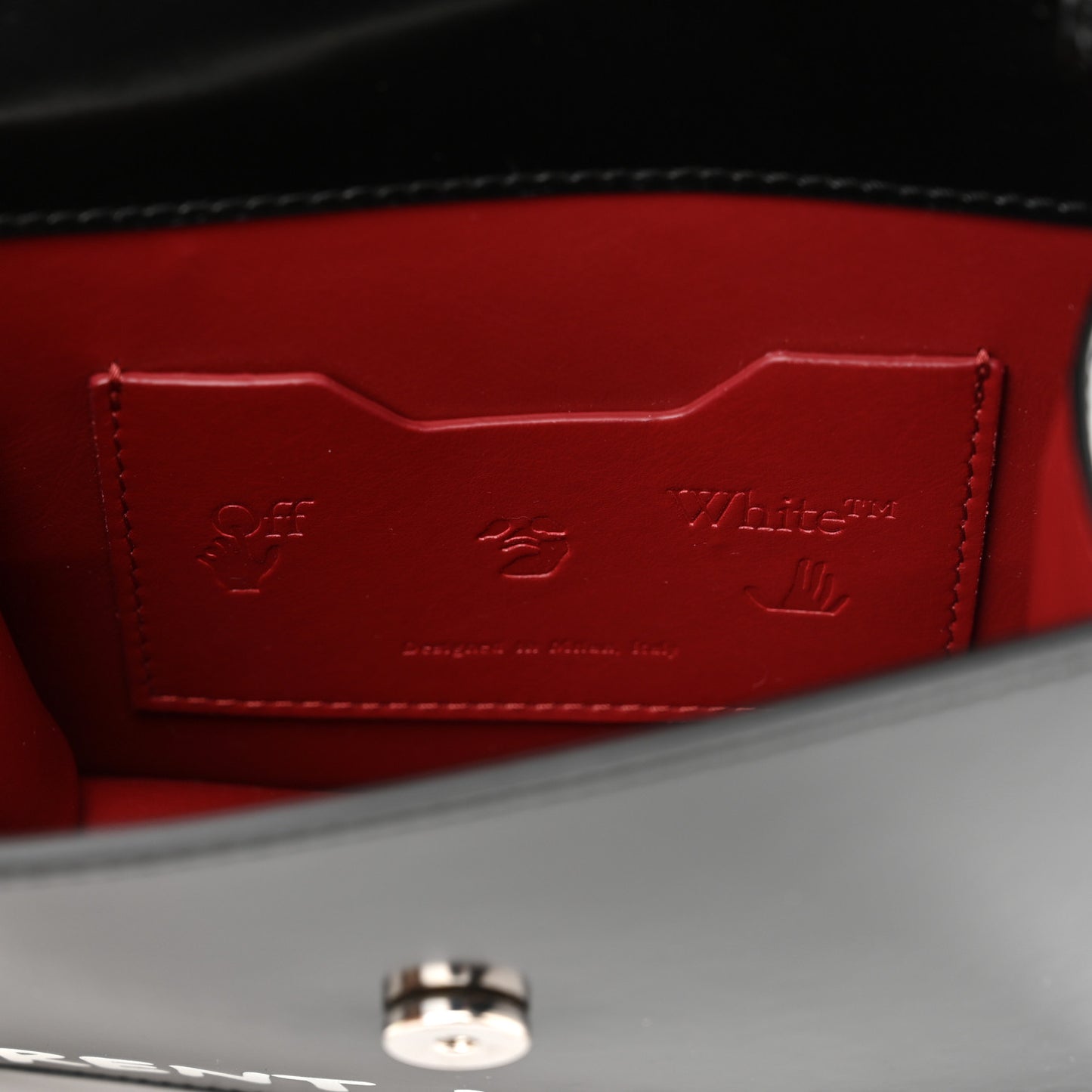 Calfskin Jitney 0.7 Rent Money Crossbody Bag Black