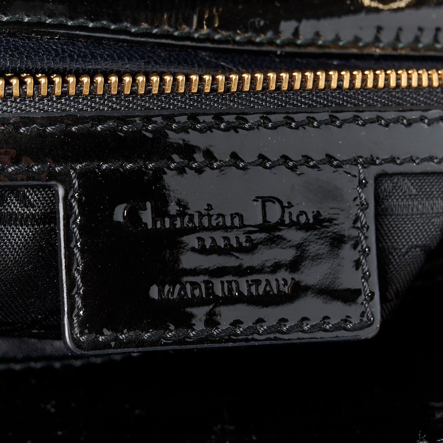 Patent Cannage Large Lady Dior Black