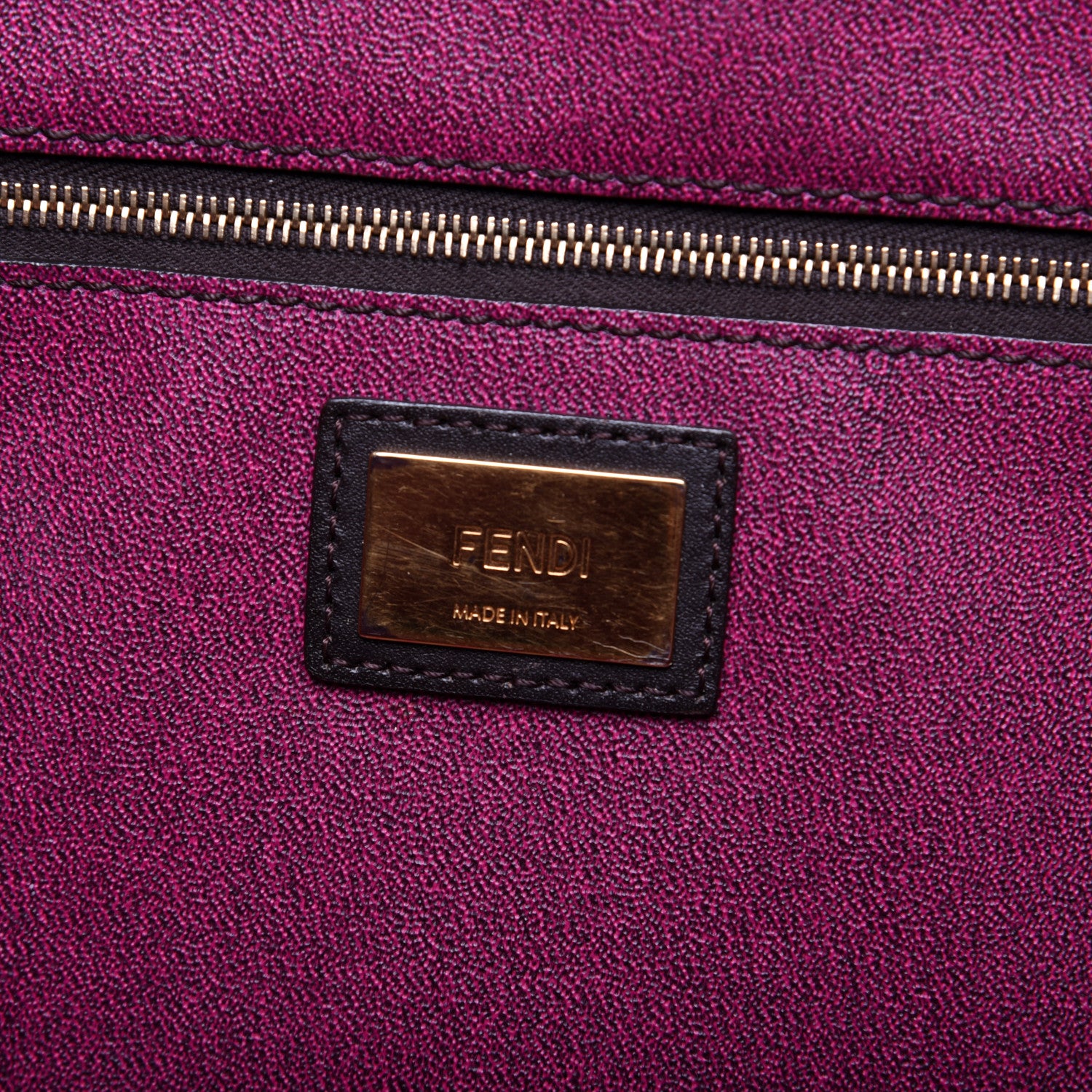 Fendi Zucca Spalmati Medium Roll Tote Tobacco Fuxia 8 of 12