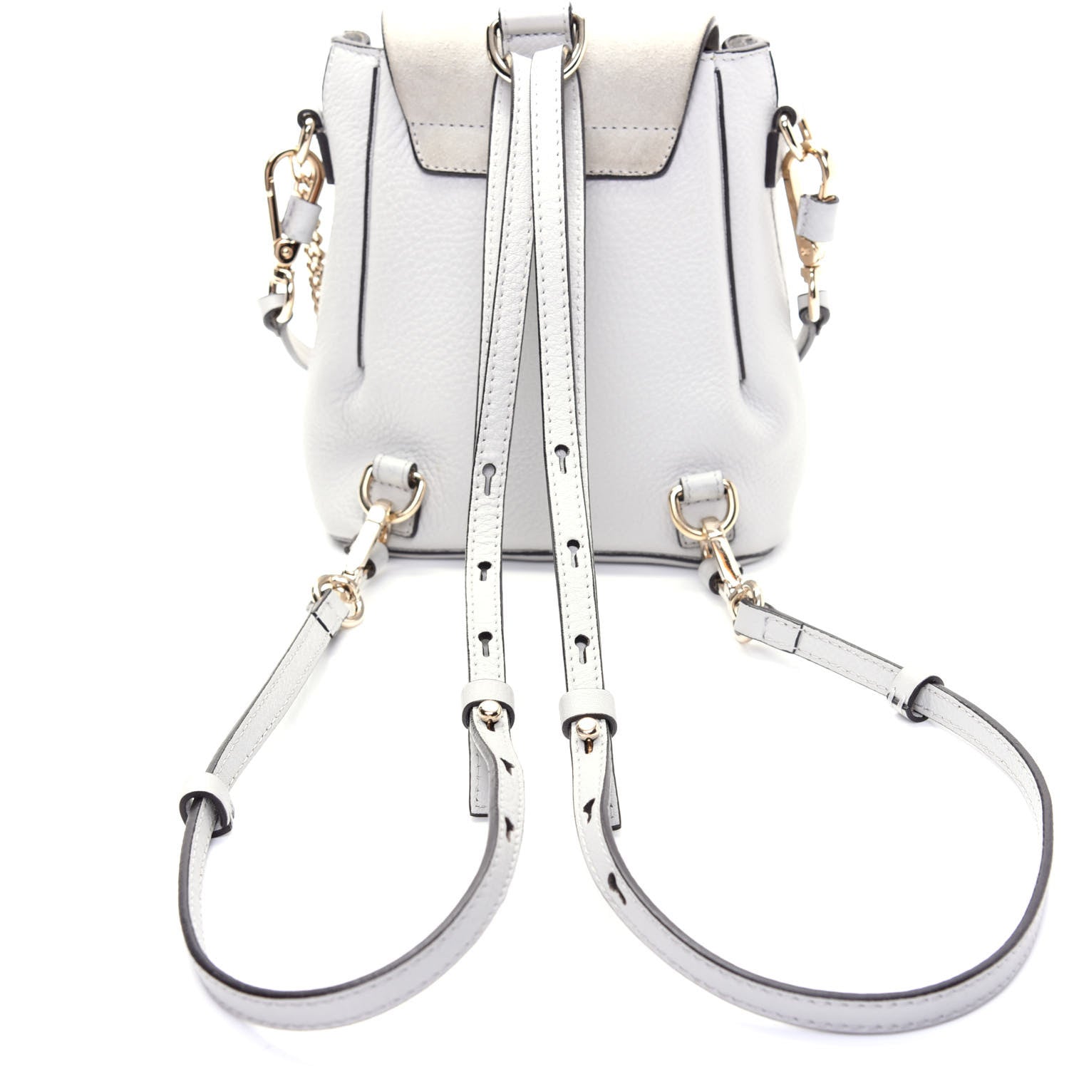 Chloe Suede Calfskin Mini Faye Backpack Airy Grey 20 of 20