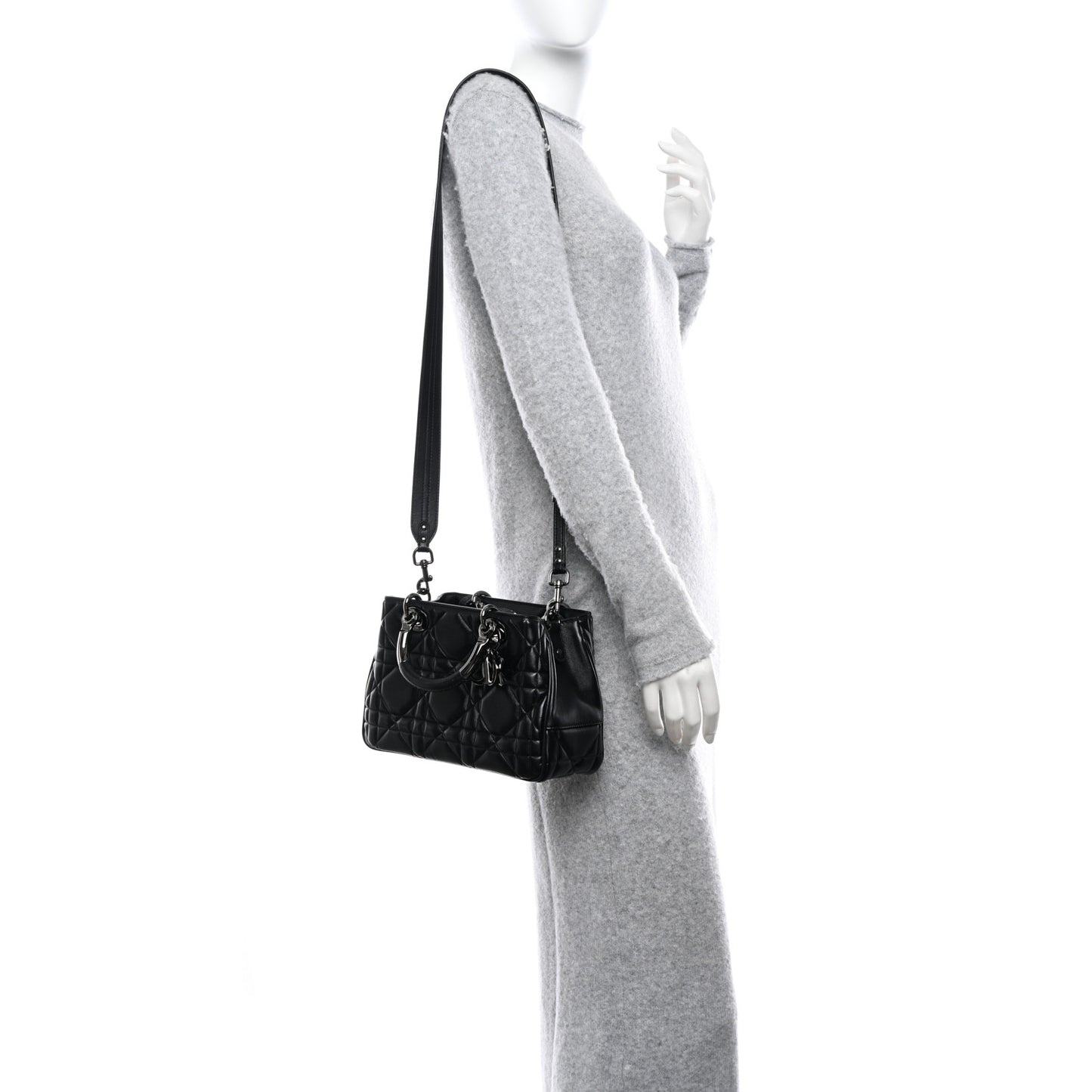 Calfskin Cannage Small The Lady 95.22 Black