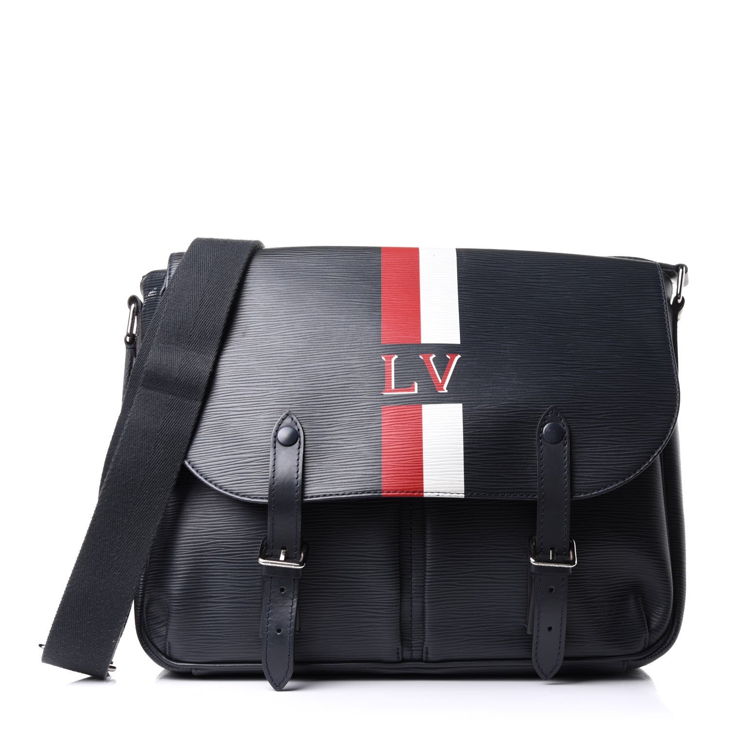 Louis Vuitton Epi Christopher Messenger Navy Stripes 1 of 15