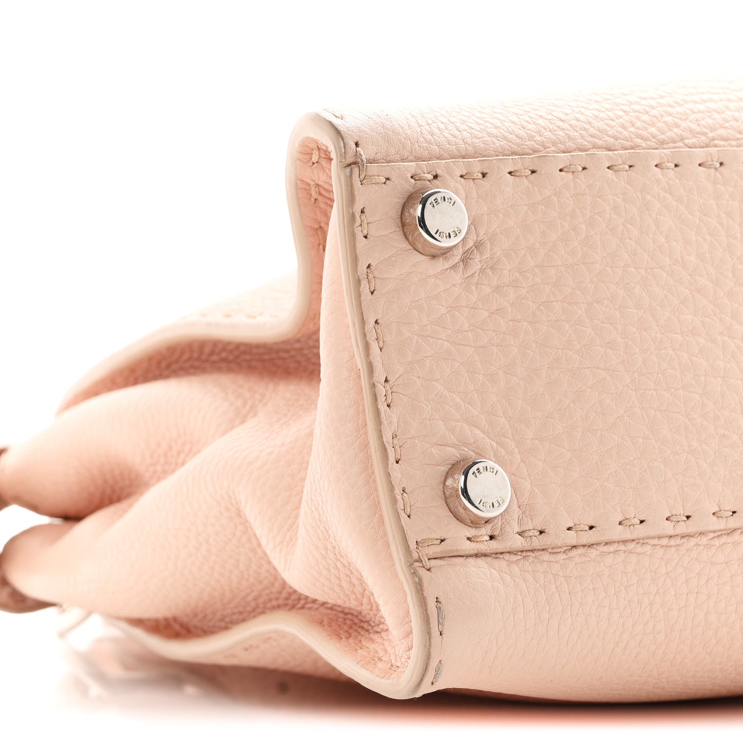 Cuoio Romano Selleria Bi-Color Medium Peekaboo Iconic Satchel Rosa Plaster Pesca