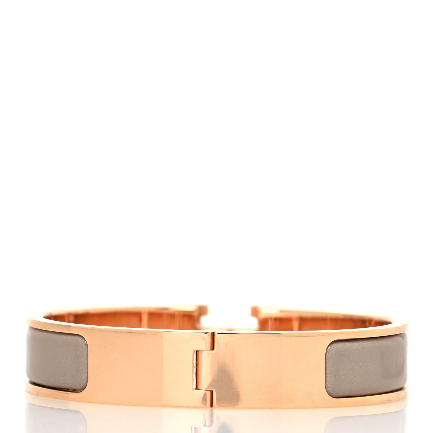 Hermes Enamel Narrow Clic Clac H Bracelet PM Marron Glace 3 of 5