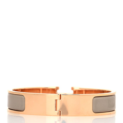 Hermes Enamel Narrow Clic Clac H Bracelet PM Marron Glace 3 of 5