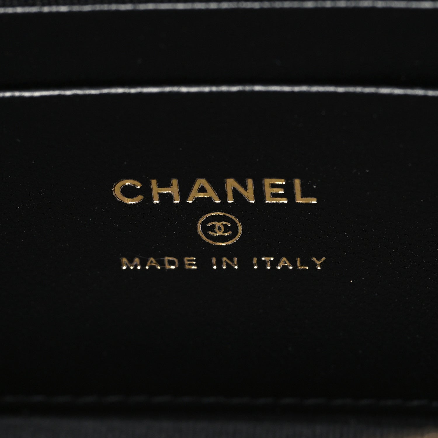 Chanel Goatskin Stitched Top Handle Slim Vanity With Chain Black 6 of 11