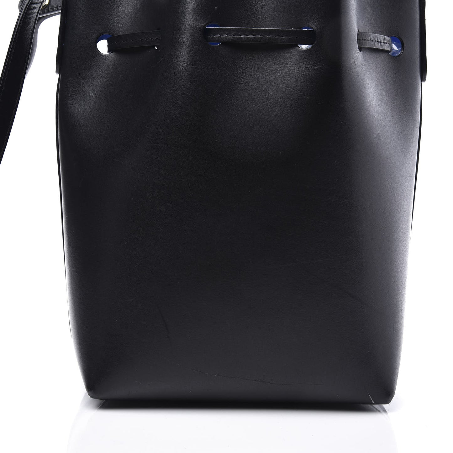 Vegetable Tanned Calfskin Mini Bucket Bag Black
