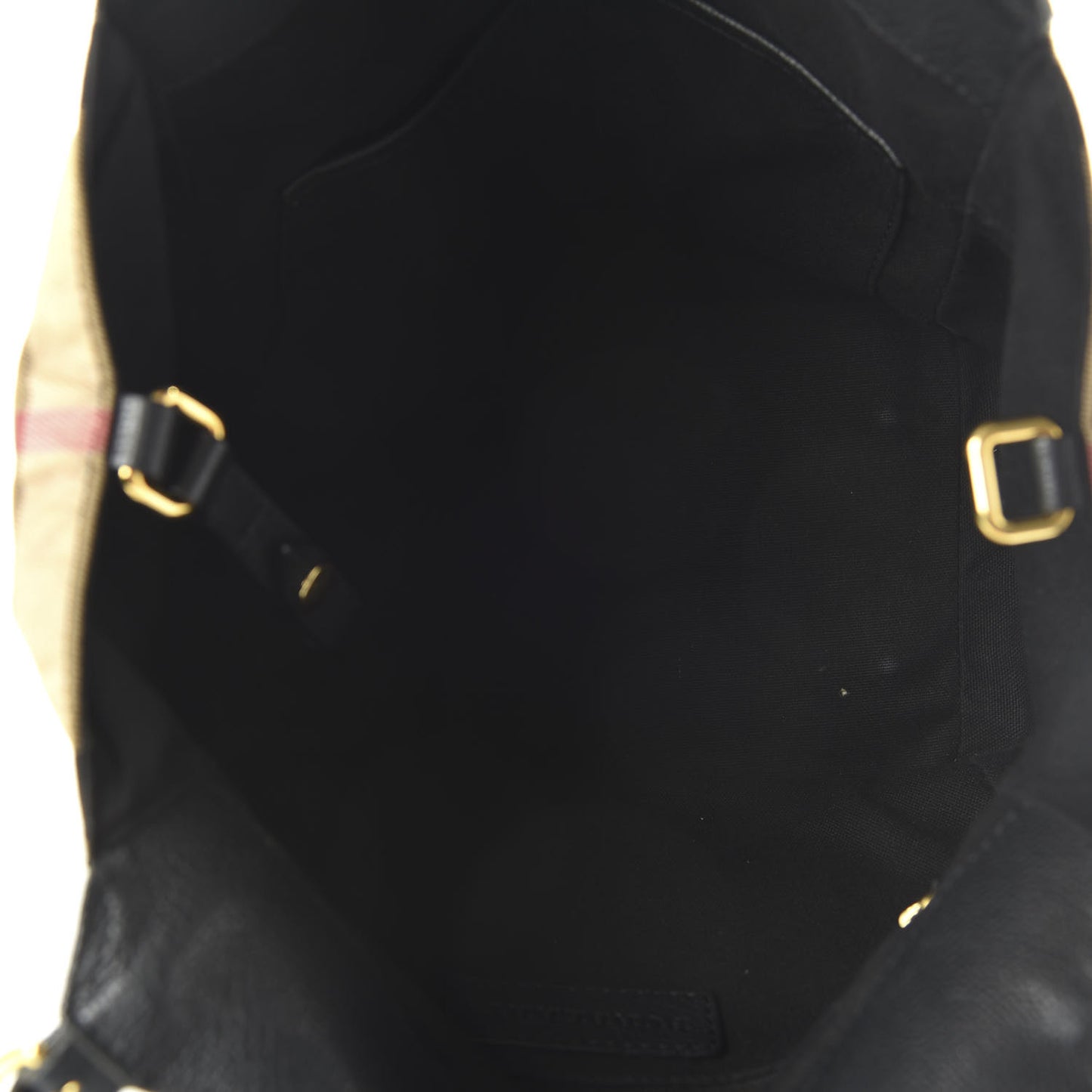 Grainy Calfskin House Check Small Canterbury Black
