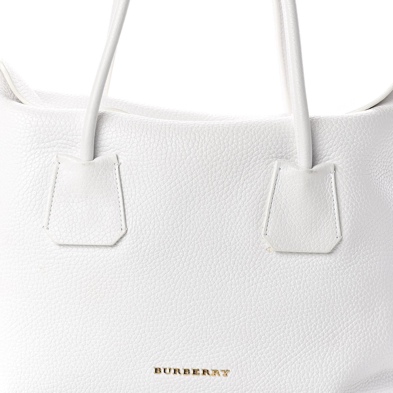 Burberry London Grainy Calfskin Medium Baynard Tote White 7 of 9