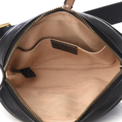 Gucci Calfskin Matelasse GG Marmont Belt Bag 75 30 Black 3 of 7