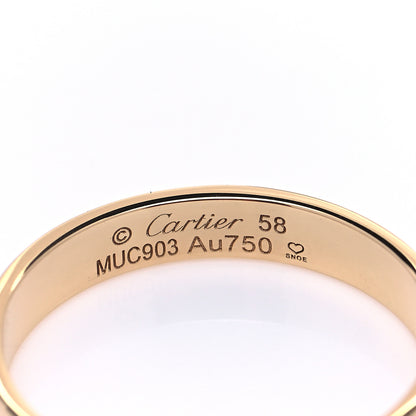 Cartier 18K Yellow Gold 3.5mm LOVE Wedding Band Ring 58 8.25 4 of 6