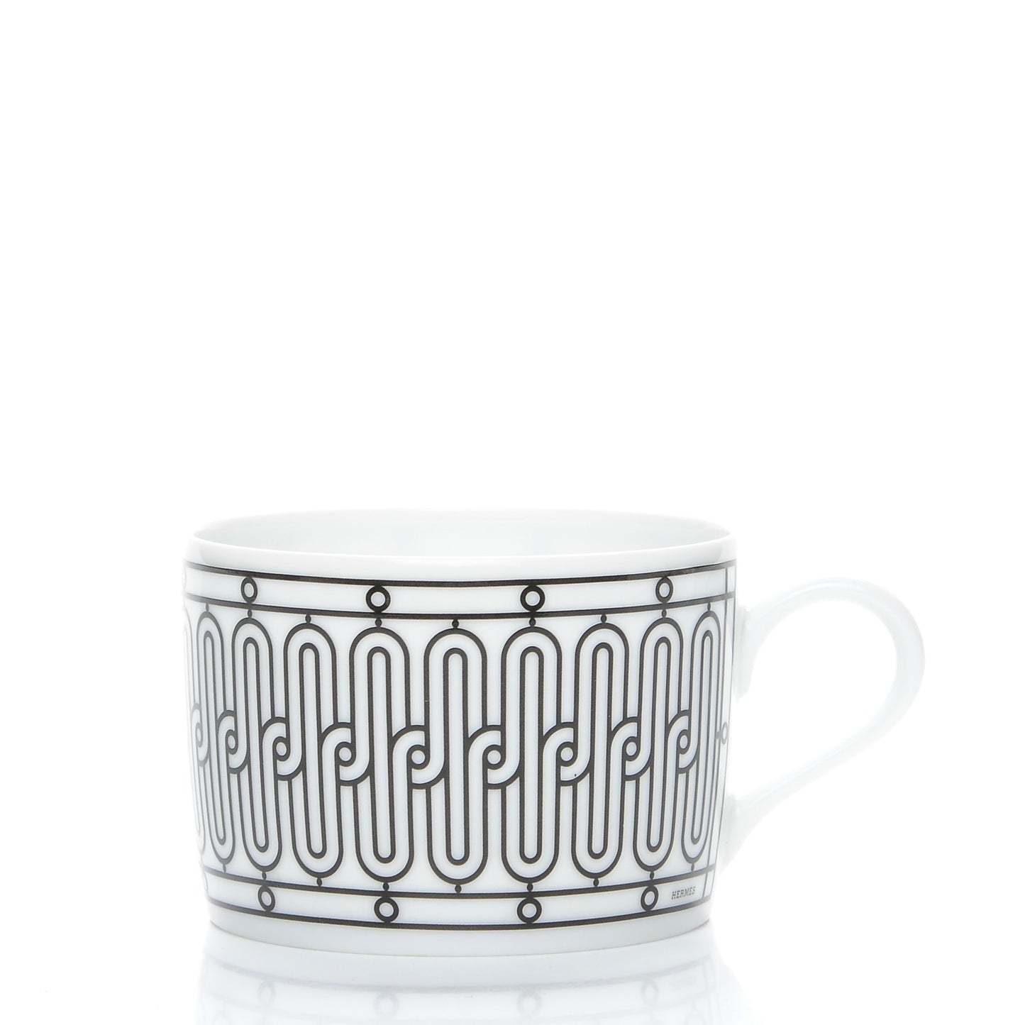 Porcelain H Deco Tea Cup and Saucer