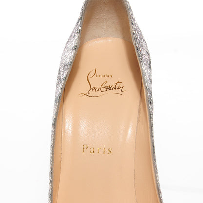 Christian Louboutin Glitter Sirene Pigalle Follies 100 Pumps 37 Silver 7 of 7