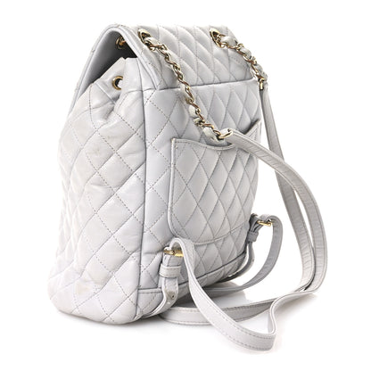 Chanel Calfskin Quilted Small Urban Spirit Backpack Grey 3 of 14
