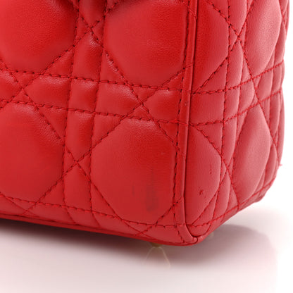 Christian Dior Lambskin Cannage Small My ABCDior Lady Dior Red 13 of 14