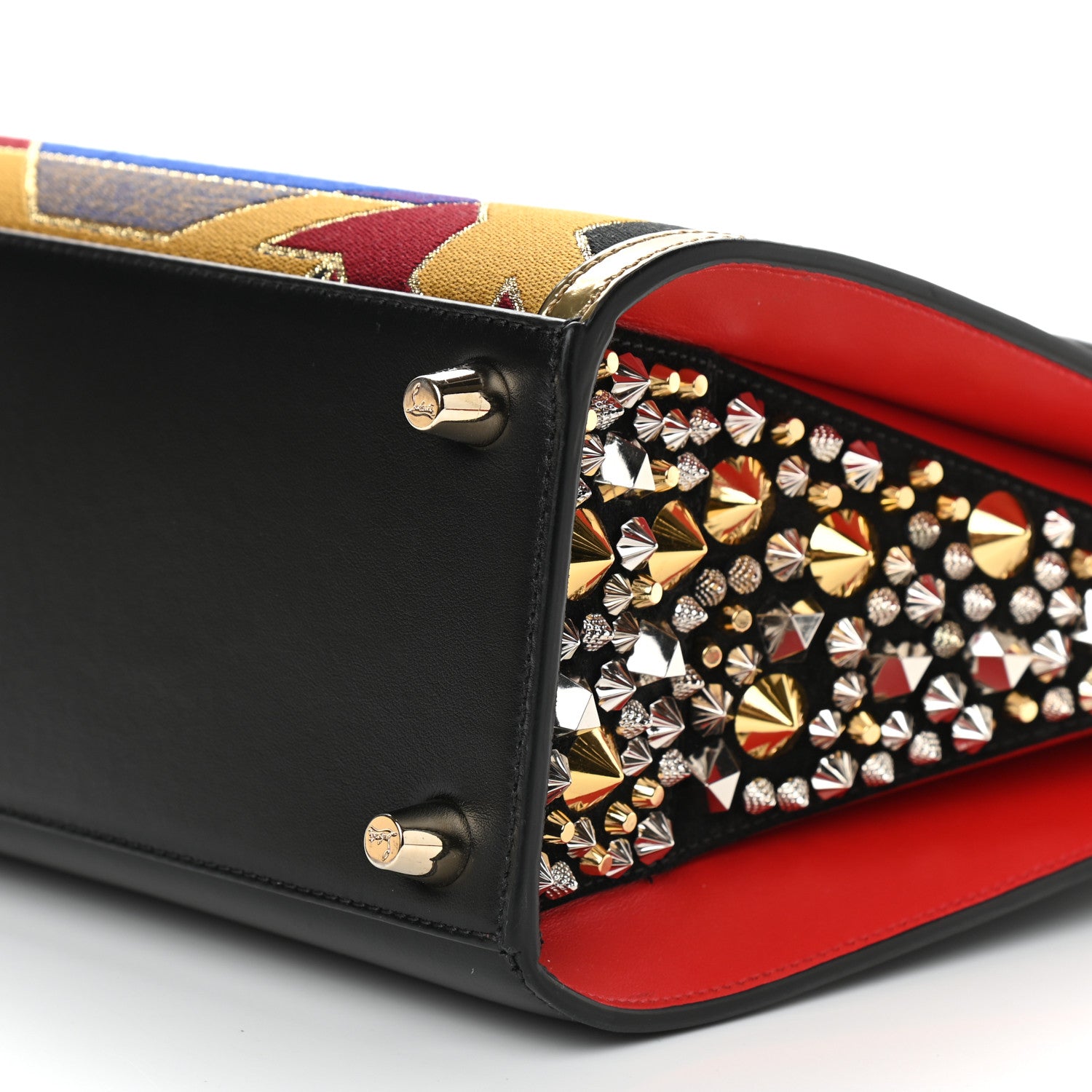 Christian Louboutin Calfskin Embroidered Small Paloma Multicolor 8 of 8