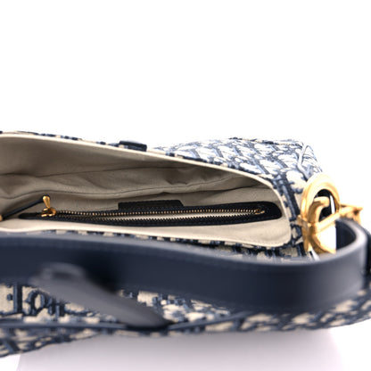 Christian Dior Oblique Saddle Bag Blue 6 of 11