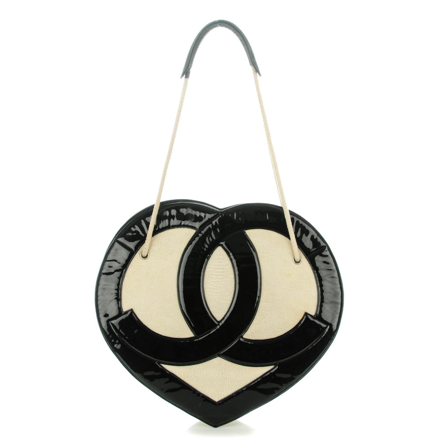 Patent Terry Ocean Drive Shoulder Bag Black White