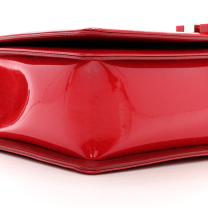 Chanel Patent Calfskin New Medium Plexiglass Boy Flap Red 10 of 11