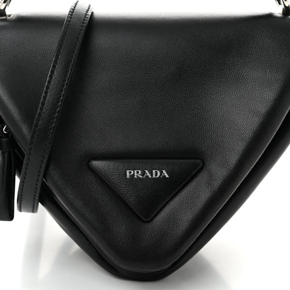 Prada Nappa Padded Signaux Triangle Crossbody Black 8 of 10