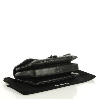 Chanel Lambskin Quilted Large 3 Flap Black 4 of 8