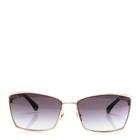 Metal Logo Square Sunglasses 71542 Black