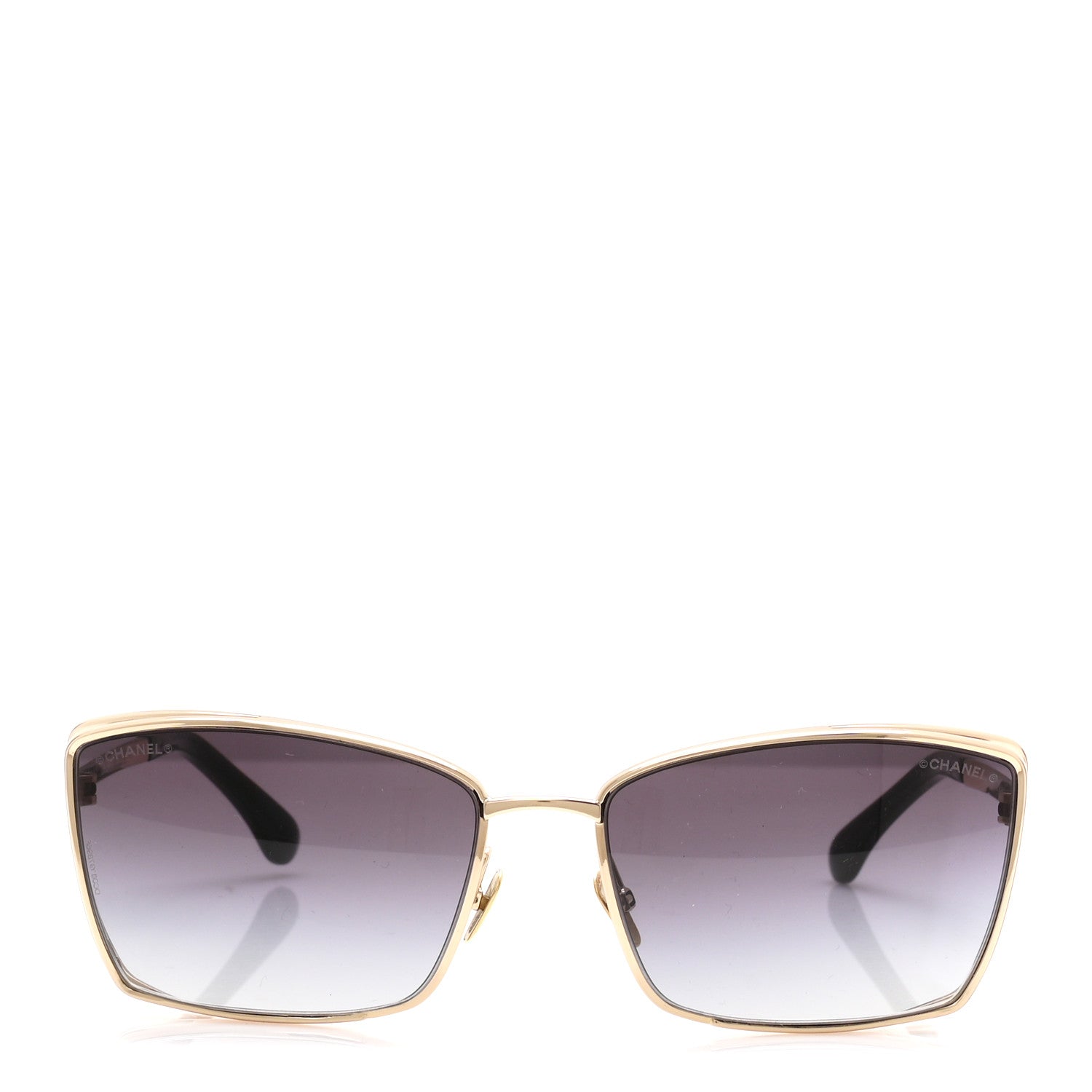 Chanel Metal Logo Square Sunglasses 71542 Black 2 of 7