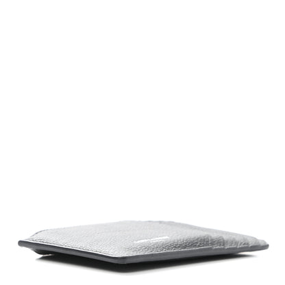 Saint Laurent Grained Calfskin 5 Fragments Zip Pouch Card Holder Dark Smog 4 of 7