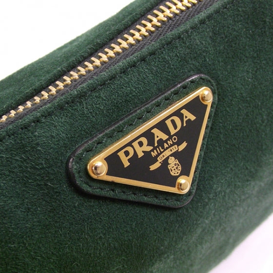 Suede Tassel Pochette Evening Bag Green