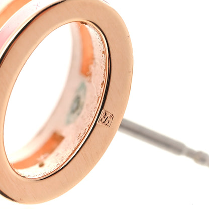 Hermes Rose Gold Lacquered Pop H Earrings Rouge Corail 4 of 6
