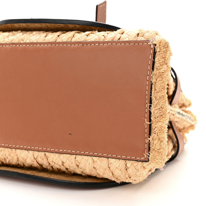 Loewe Raffia Calfskin Small Gate Tote Tan Naturel 10 of 11