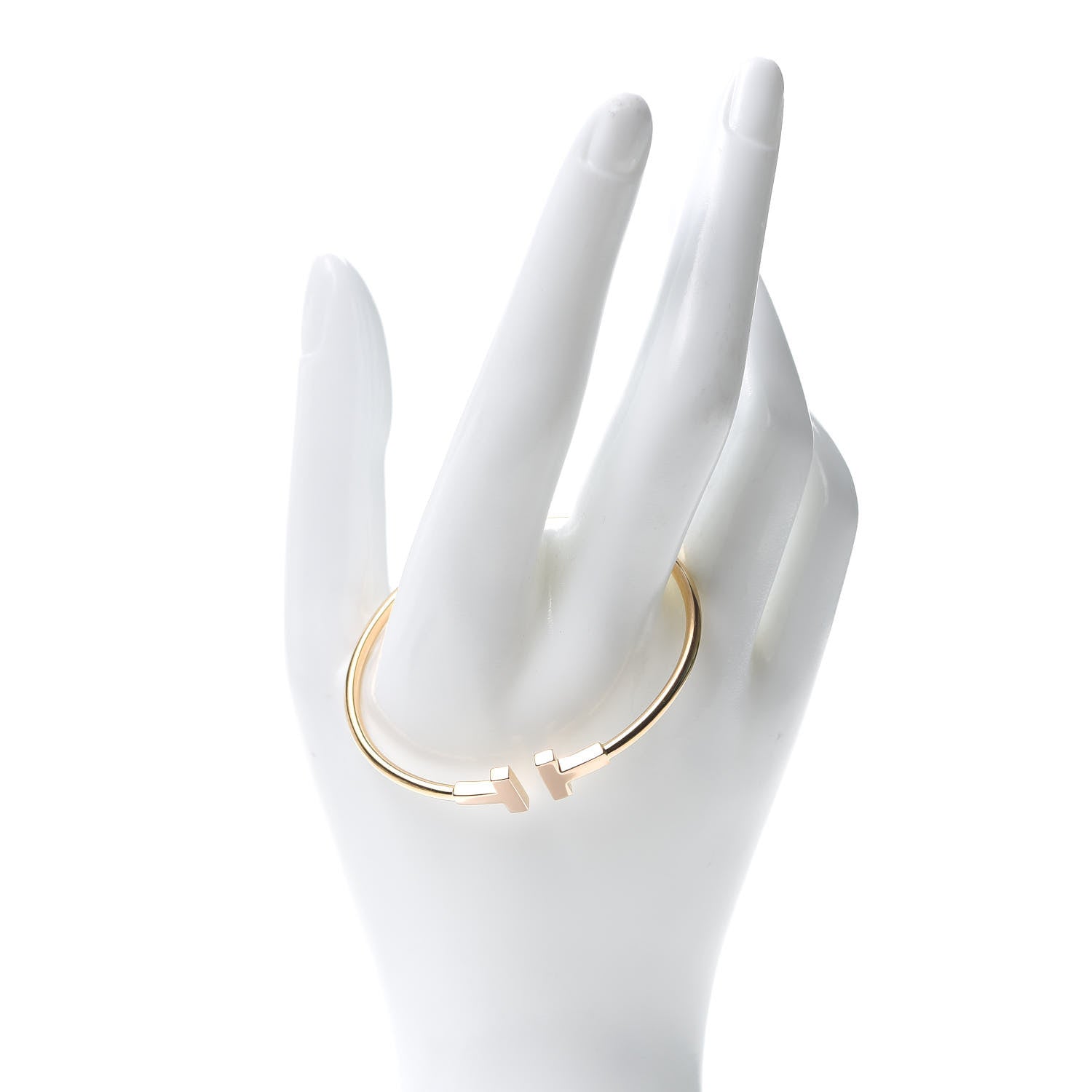 Tiffany 18K Yellow Gold T Wire Bracelet 2 of 5