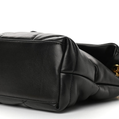 Saint Laurent Lambskin Quilted Small Loulou Puffer Monogram Chain Satchel Black 9 of 9