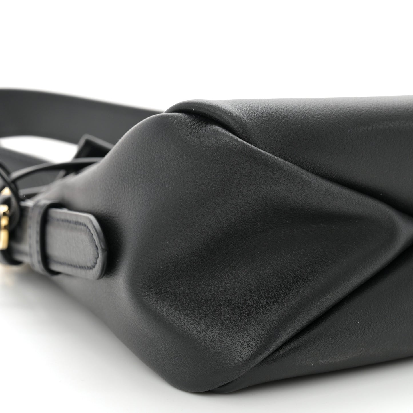 Soft Calfskin Aimee Shoulder Bag Black