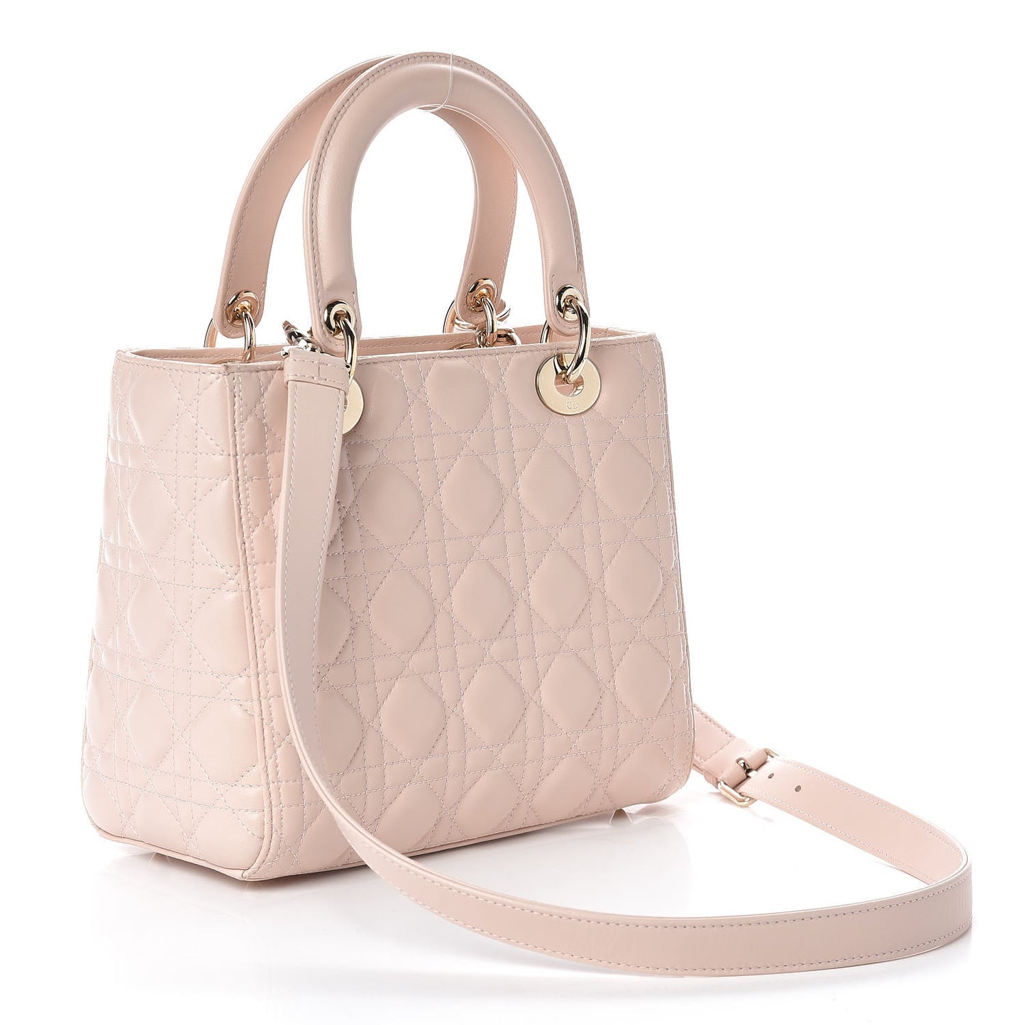 Lambskin Cannage Medium Lady Dior Light Pink