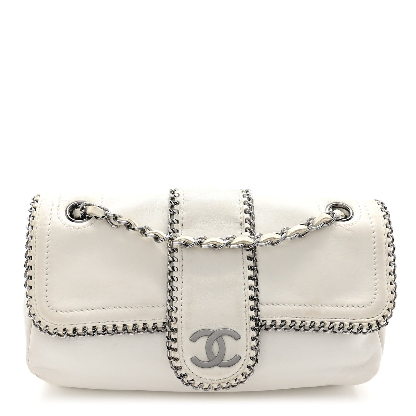 Lambskin Mini Madison Flap White
