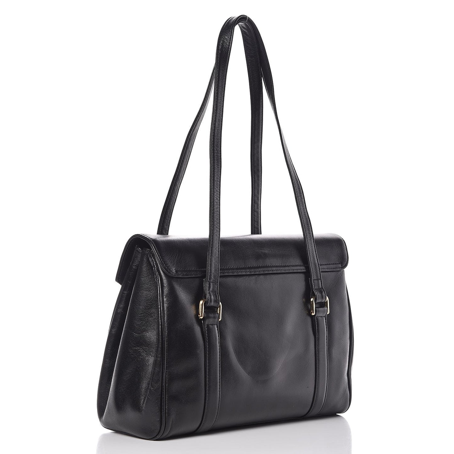 Calfskin CD Shoulder Bag Black