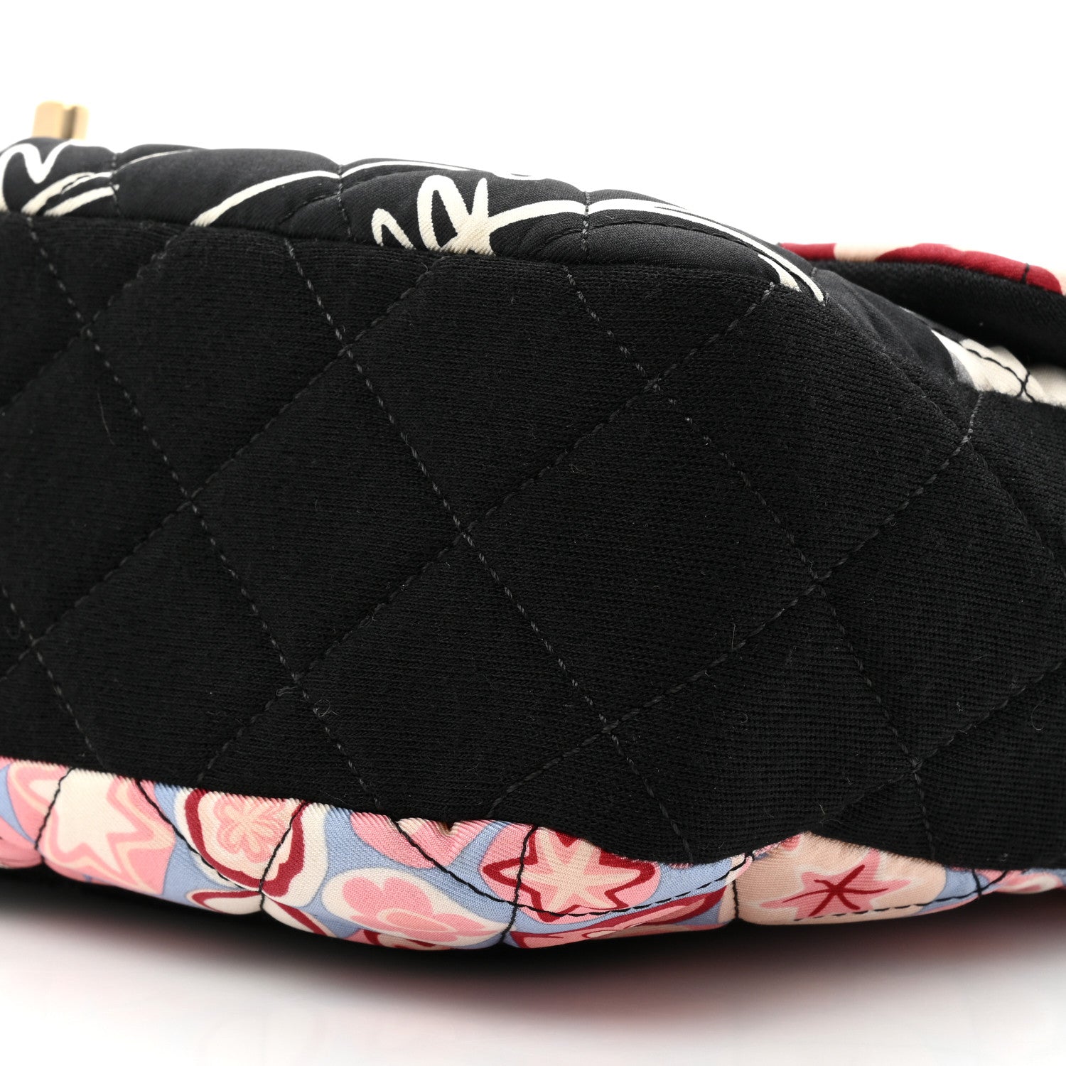Chanel Fabric Quilted Patchwork Medium Flap Red Black Multicolor 8 of 14