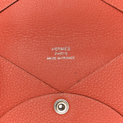Hermes Evercolor Calvi Card Case Crevette 6 of 9