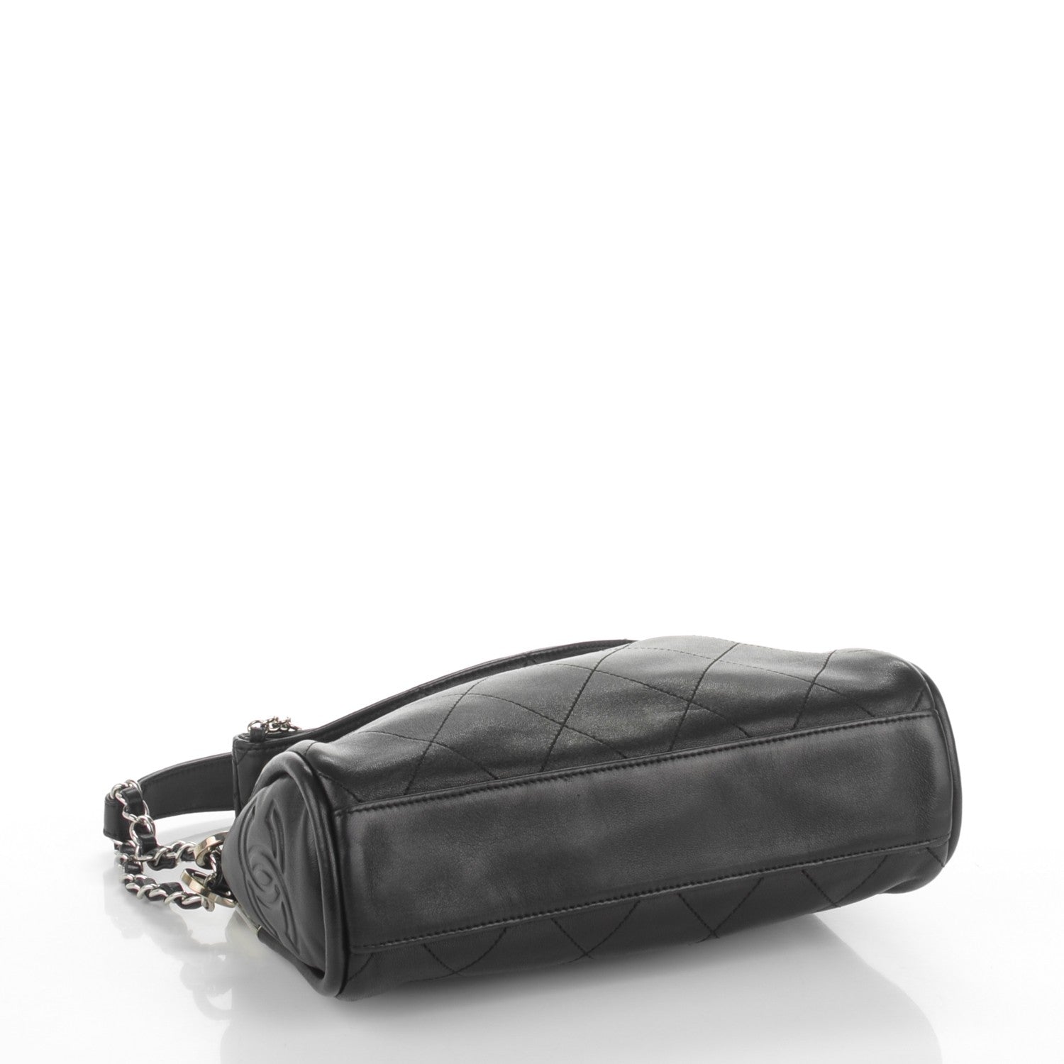 Chanel Lambskin Stitched Small Ultimate Soft Tote Black 4 of 7